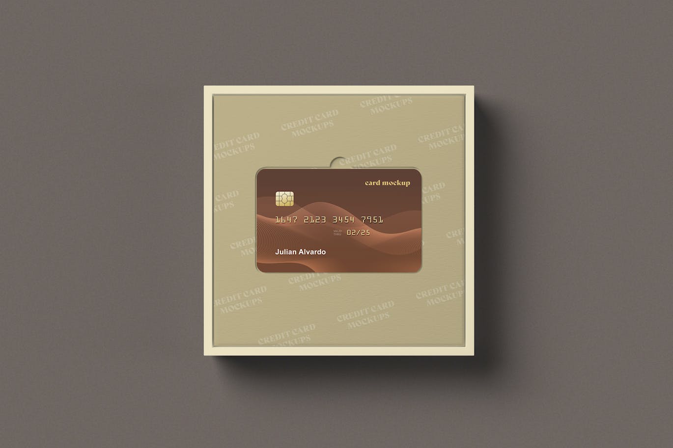 盒子信用卡设计展样机 Credit Card with Box Mockups 样机素材 sucaiwan.com