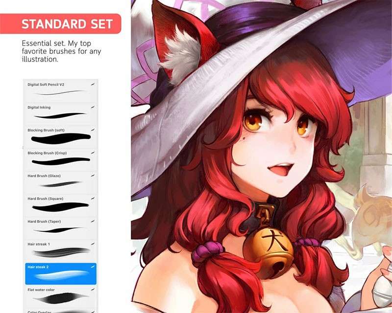 动漫绘图常用Procreate笔刷 笔刷资源 sucaiwan.com