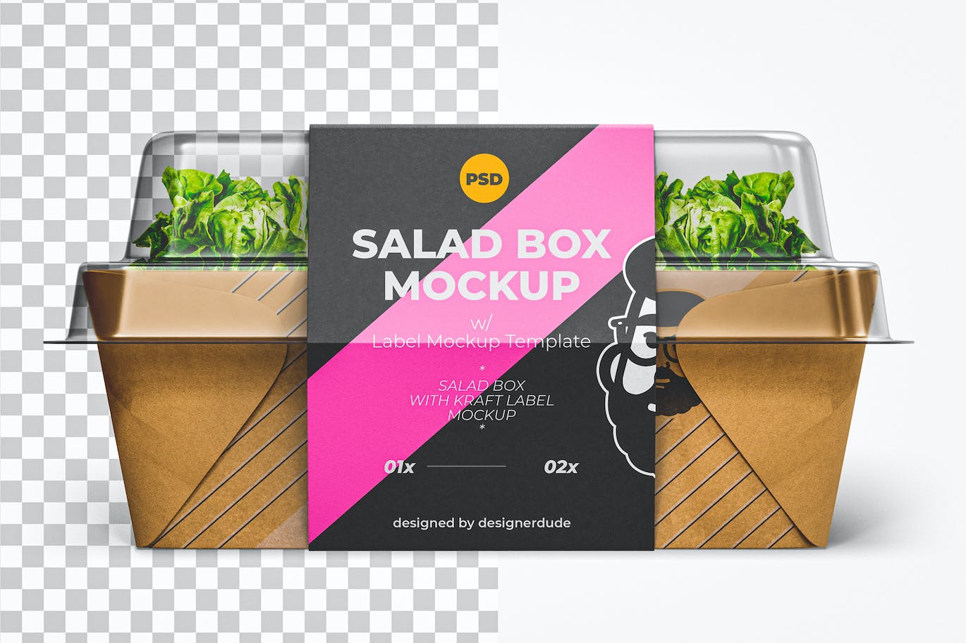 沙拉食品包装盒设计样机模板 Salad Box Mockup Template 样机素材 sucaiwan.com
