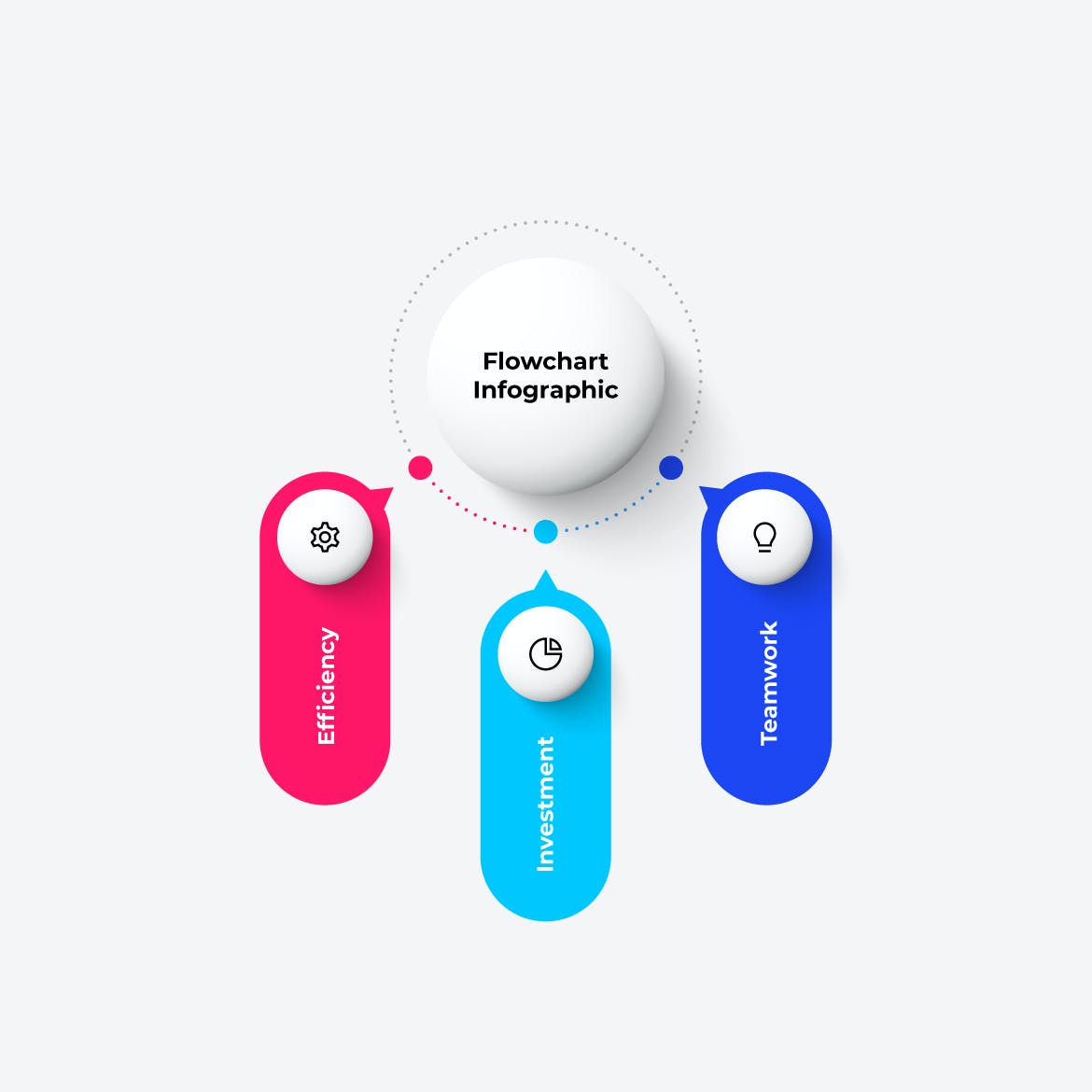 创意流程图信息图表元素集 Infographics Elements Set 幻灯图表 sucaiwan.com