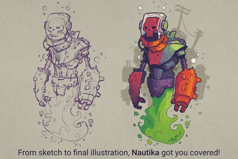 CG油墨、水笔马克笔Procreate笔刷套装 笔刷资源 sucaiwan.com