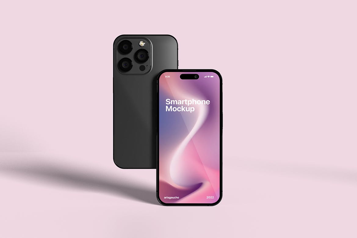 彩色苹果iPhone14智能手机样机 Colorful Smartphone Mockup 样机素材 sucaiwan.com