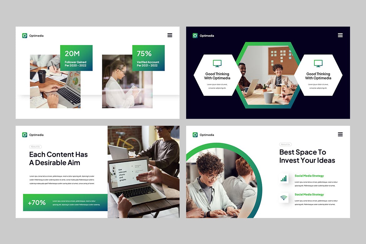 数字营销PPT演示文稿 Digital Marketing Powerpoint Template 幻灯图表 sucaiwan.com