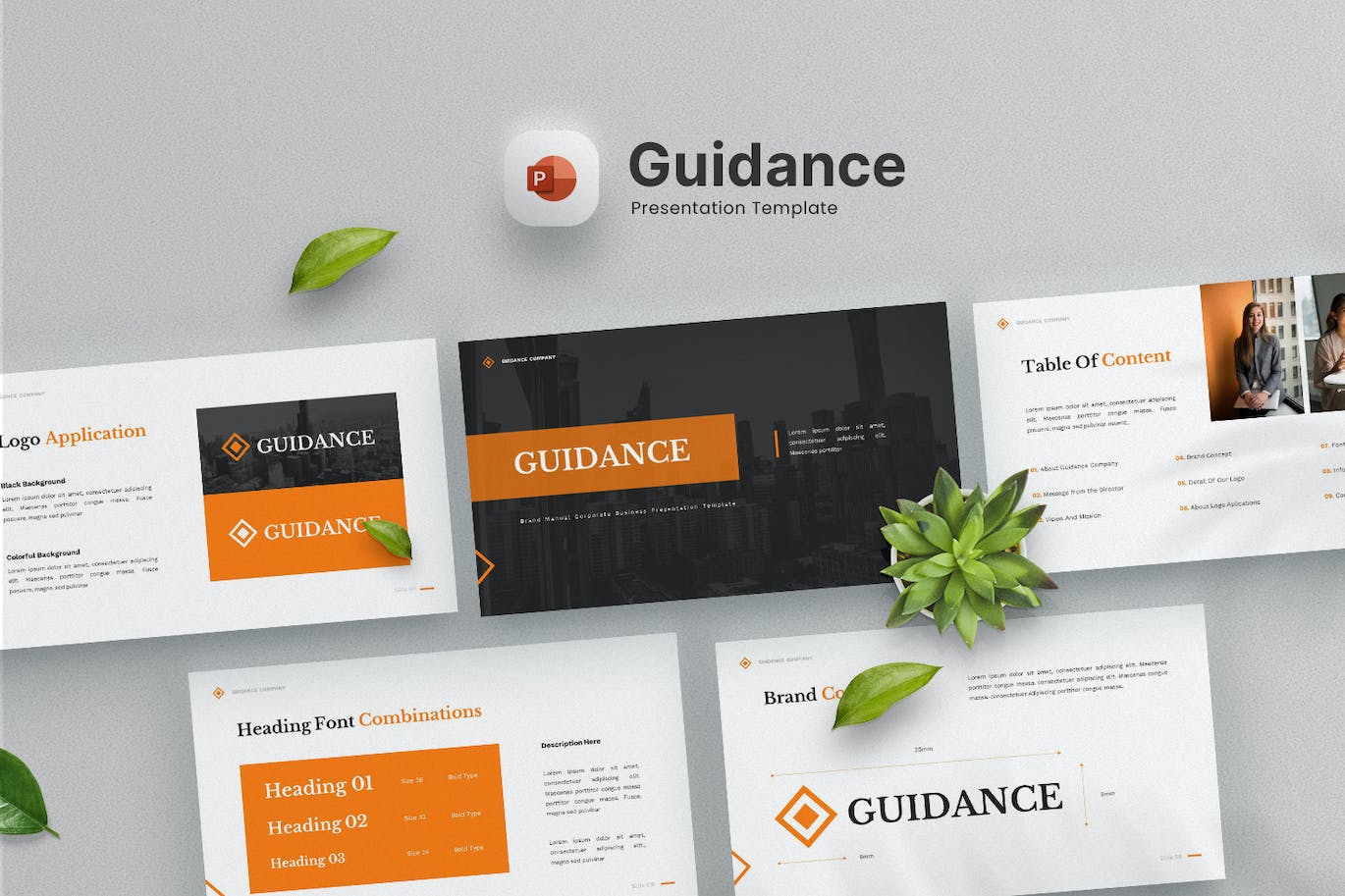 品牌手册企业业务Powerpoint模板 Guidance – Brand Manual Powerpoint Template 幻灯图表 第1张-素材湾丨精选海外优质设计素材资源 品牌手册企业业务Powerpoint模板 Guidance – Brand Manual Powerpoint Template 幻灯图表 sucaiwan.com