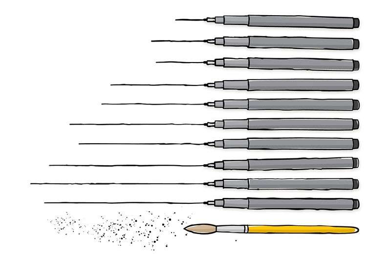 手绘路径图形样式+喷溅AI笔刷套装 笔刷资源 sucaiwan.com