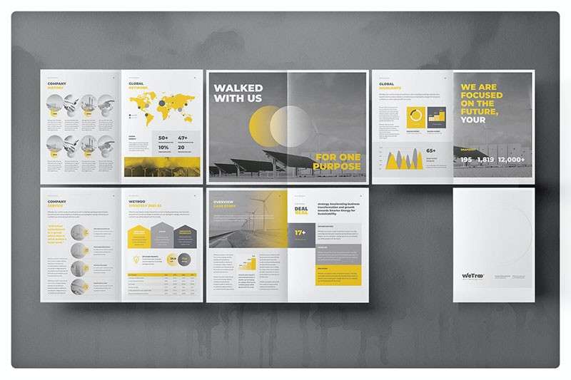 机械重工企业画册InDesign设计模板 样机素材 sucaiwan.com