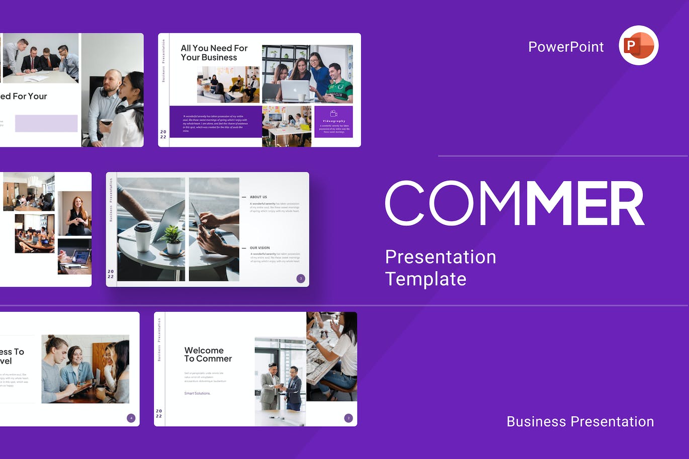 极简商业企业团队介绍PPT素材 Commer Blue Minimalist Business PowerPoint 幻灯图表 第1张-素材湾丨精选海外优质设计素材资源 极简商业企业团队介绍PPT素材 Commer Blue Minimalist Business PowerPoint 幻灯图表 sucaiwan.com