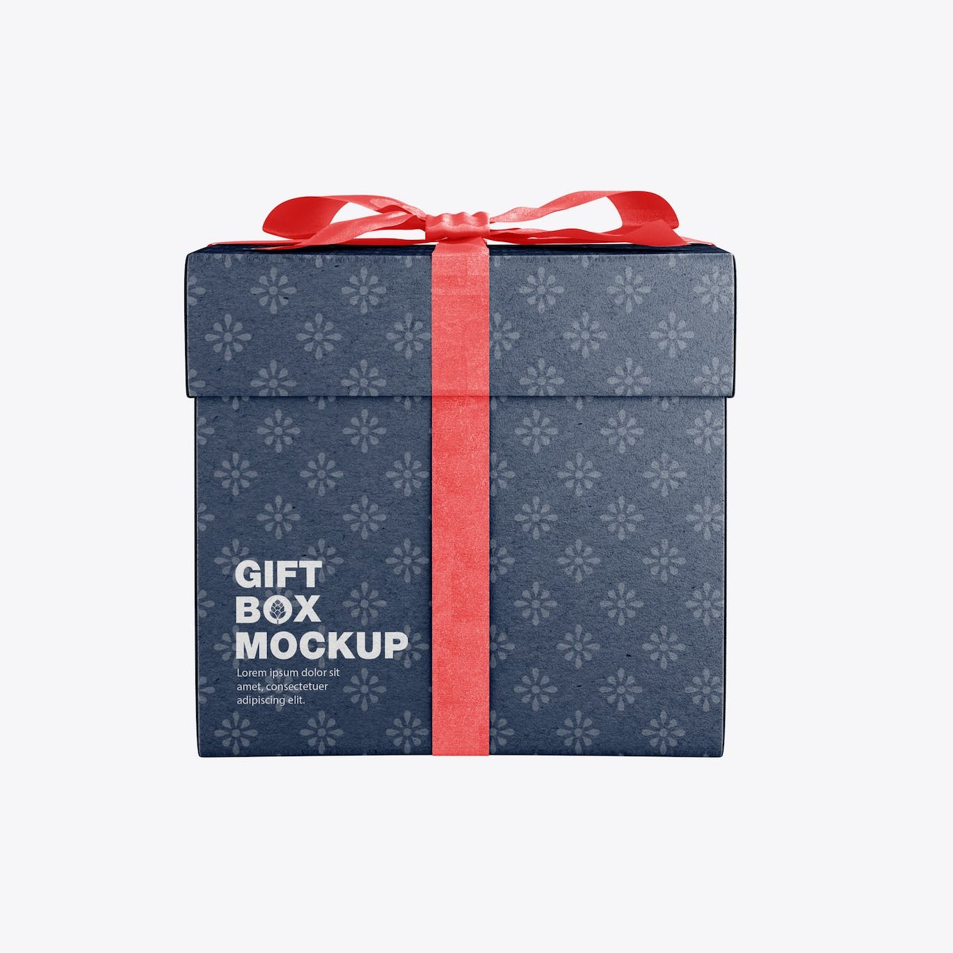 光泽蝴蝶结礼品盒设计样机 Set Glossy Gift Box Mockup 样机素材 sucaiwan.com