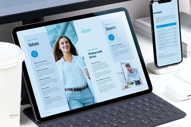 电子商务画册InDesign设计模板 样机素材 sucaiwan.com