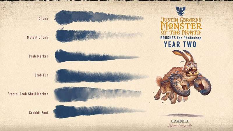 CG游戏怪物角色原画Photoshop笔刷 笔刷资源 sucaiwan.com