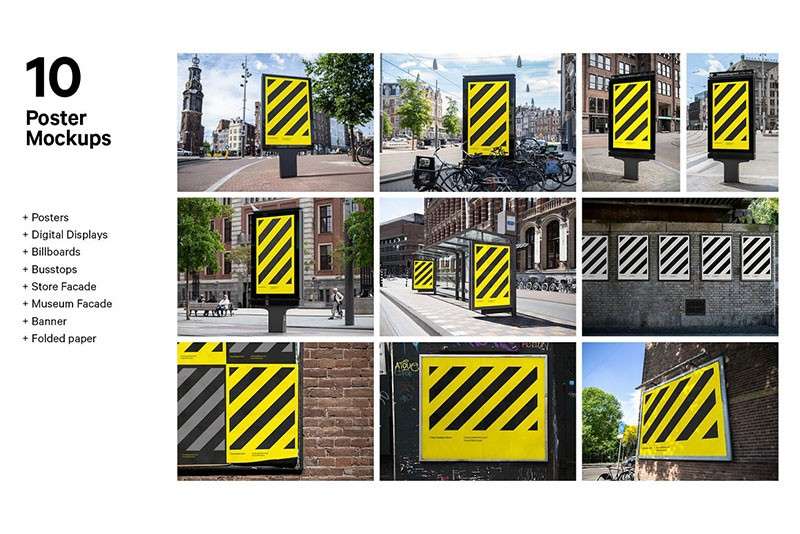 82个户外广告展示设计样机PSD模板 样机素材 sucaiwan.com