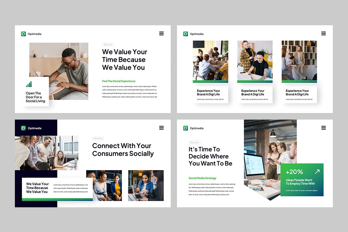 数字营销PPT演示文稿 Digital Marketing Powerpoint Template 幻灯图表 sucaiwan.com