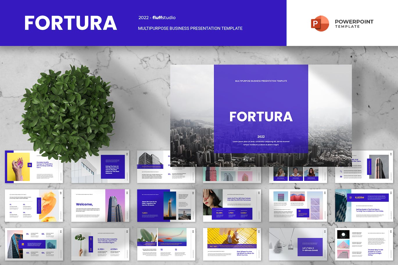 企业职位介绍PowerPoint演示模板 Fortura – Multipurpose Powerpoint Template 幻灯图表 sucaiwan.com