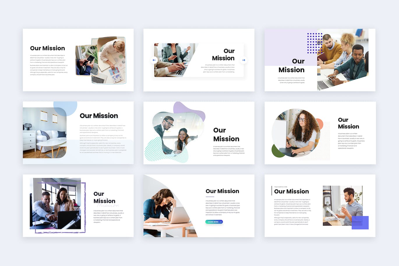 工作任务信息图表矢量模板 Business Mission Slides Illustrator Infographics 幻灯图表 sucaiwan.com