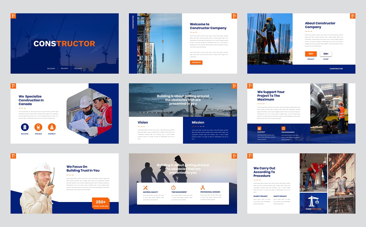 施工建筑PPT创意模板 Constructor – Construction PowerPoint Template 幻灯图表 第3张-素材湾丨精选海外优质设计素材资源 施工建筑PPT创意模板 Constructor – Construction PowerPoint Template 幻灯图表 sucaiwan.com