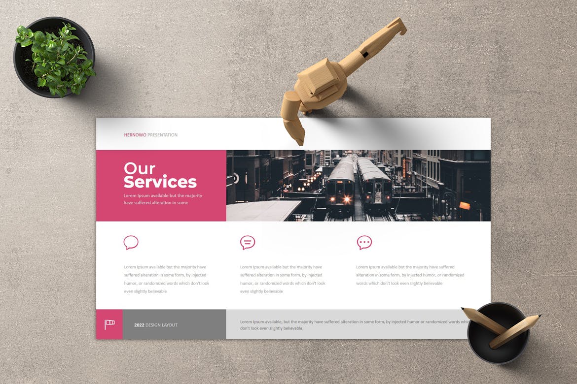 企业产品展示演示文稿PPT模板 Hernowo – Powerpoint Template 幻灯图表 sucaiwan.com