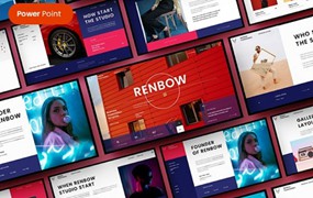 企业宣传材料PowerPoint演示模板 Renbow – Business PowerPoint Template