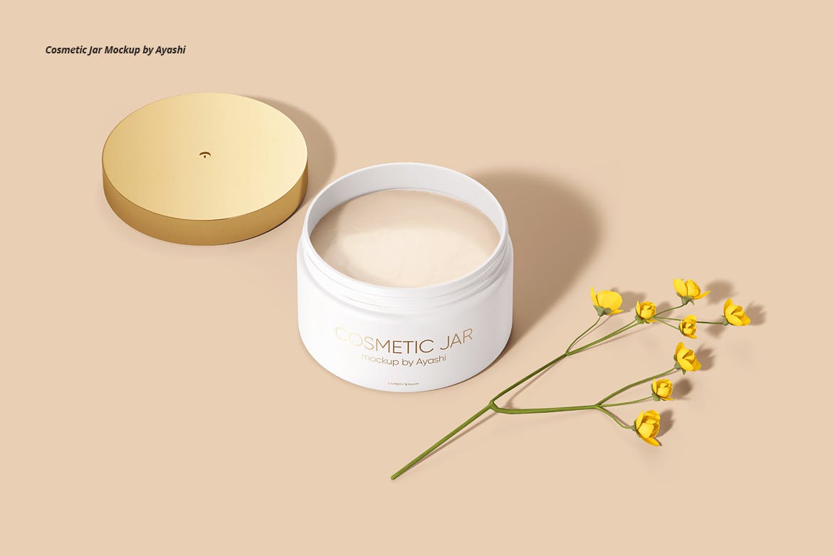 化妆品罐和盒子包装设计样机 Cosmetic Jar and Box Mockup 样机素材 sucaiwan.com