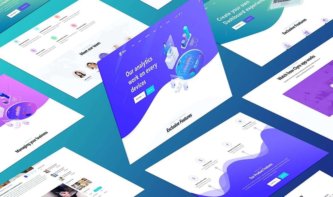 42个透视角度UI设计作品展示样机模板PSD 样机素材 sucaiwan.com