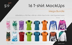各类运动服设计展示样机PSD模板