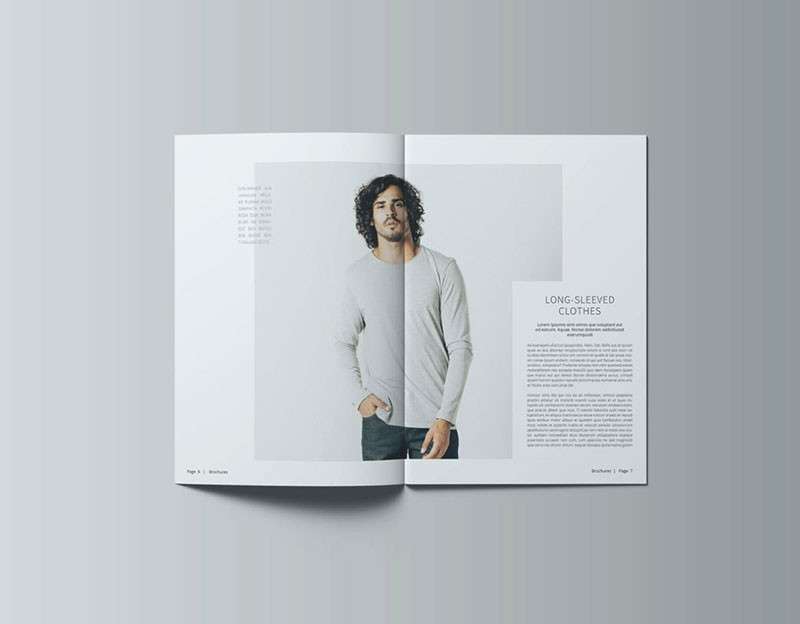 极简风画册设计模板，INDD源文件 样机素材 sucaiwan.com