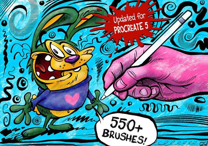 550+专业Procreate漫画笔刷 笔刷资源 sucaiwan.com