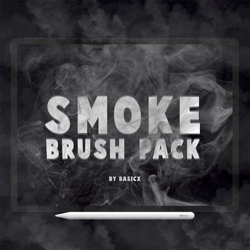 Procreate云烟浓烟笔刷 笔刷资源 sucaiwan.com