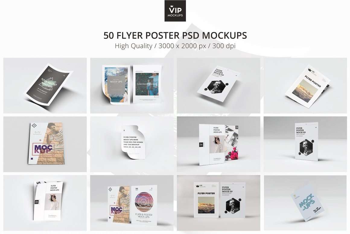 50款传单海报设计展示样机模板PSD 样机素材 sucaiwan.com