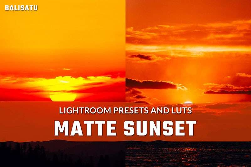 夕阳日落照片滤镜LUT调色预设 插件预设 sucaiwan.com