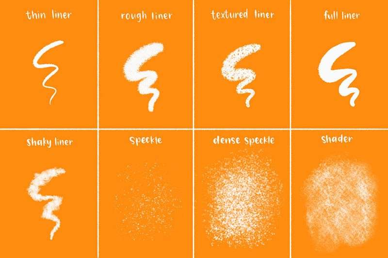 手写涂鸦混合Procreate笔刷 笔刷资源 sucaiwan.com