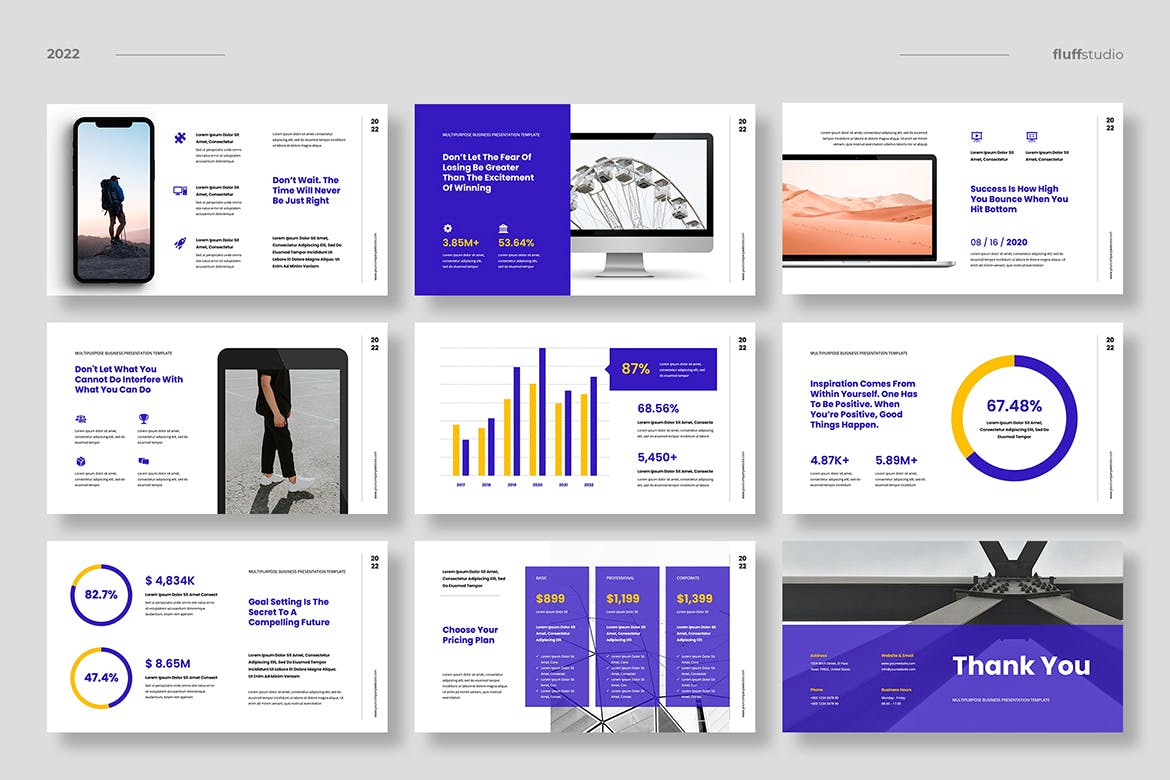 企业职位介绍PowerPoint演示模板 Fortura – Multipurpose Powerpoint Template 幻灯图表 sucaiwan.com