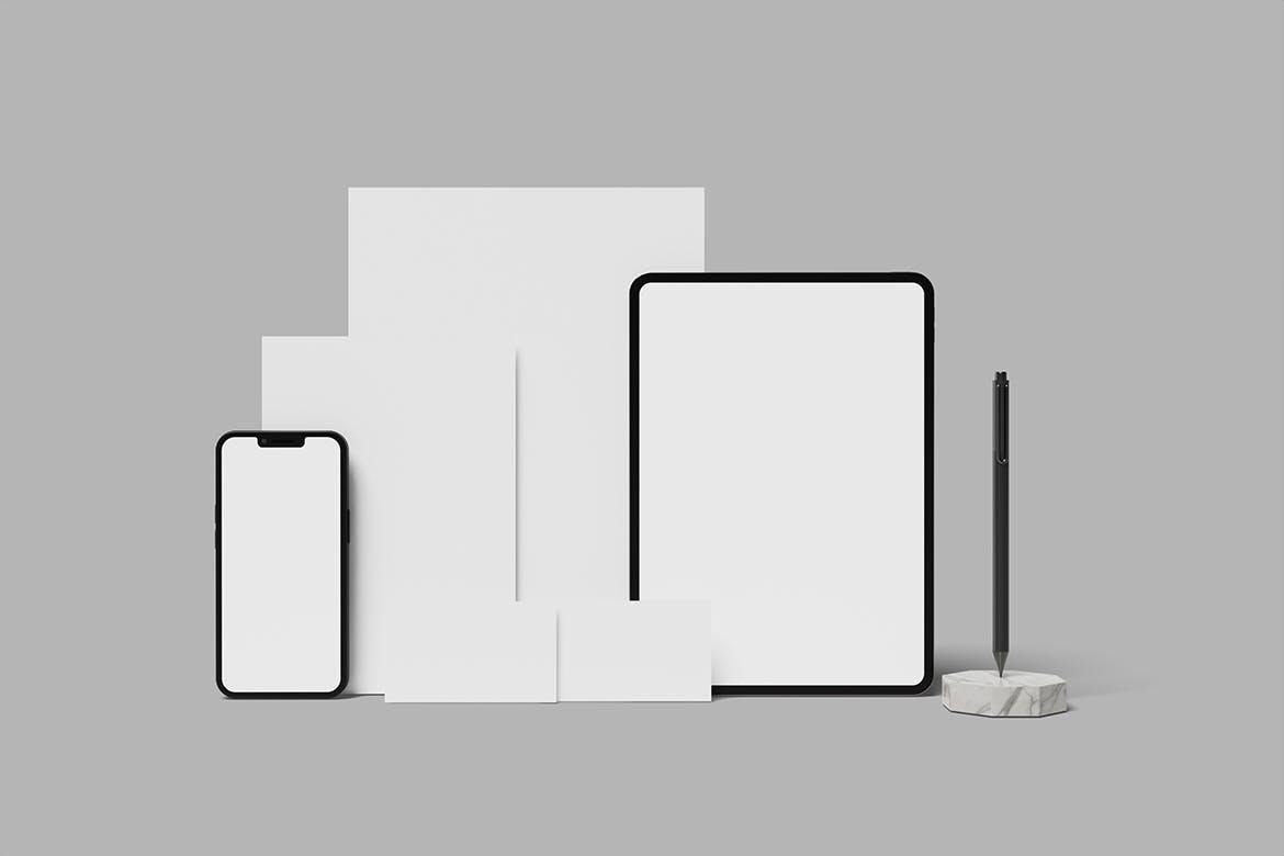 企业VI展示文具品牌样机 FA – Stationery Branding Mockup 样机素材 sucaiwan.com
