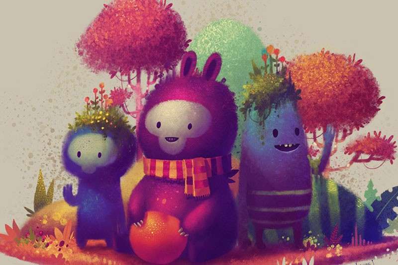 Procreate儿童绘本插画纹理笔刷 笔刷资源 sucaiwan.com