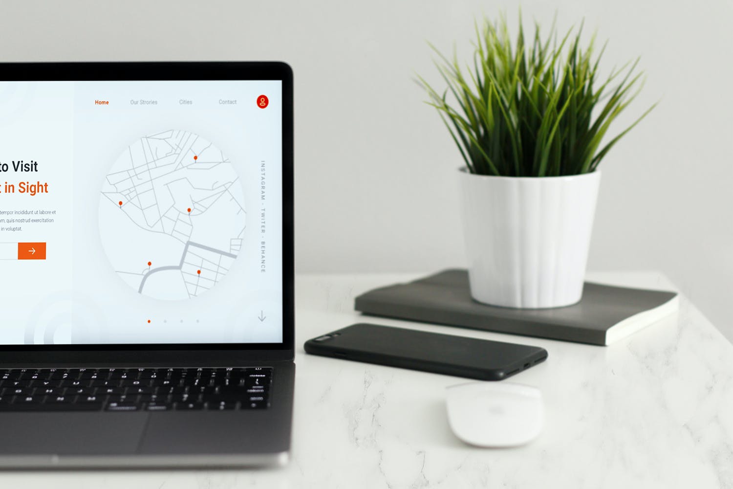 设计师网站巨无霸Header设计模板 Destinygo Hero Header 设计素材 sucaiwan.com