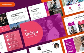 教育方式交流PPT模板下载 BAIZYA – Education Powerpoint