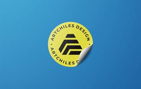 贴纸徽标图案设计样机 Sticker Mockup