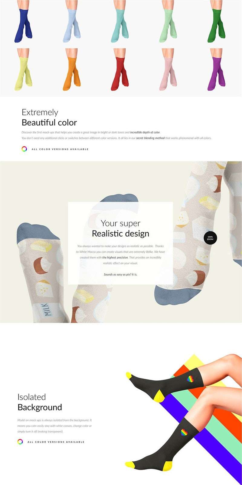 袜子设计展示样机PSD模板 样机素材 sucaiwan.com
