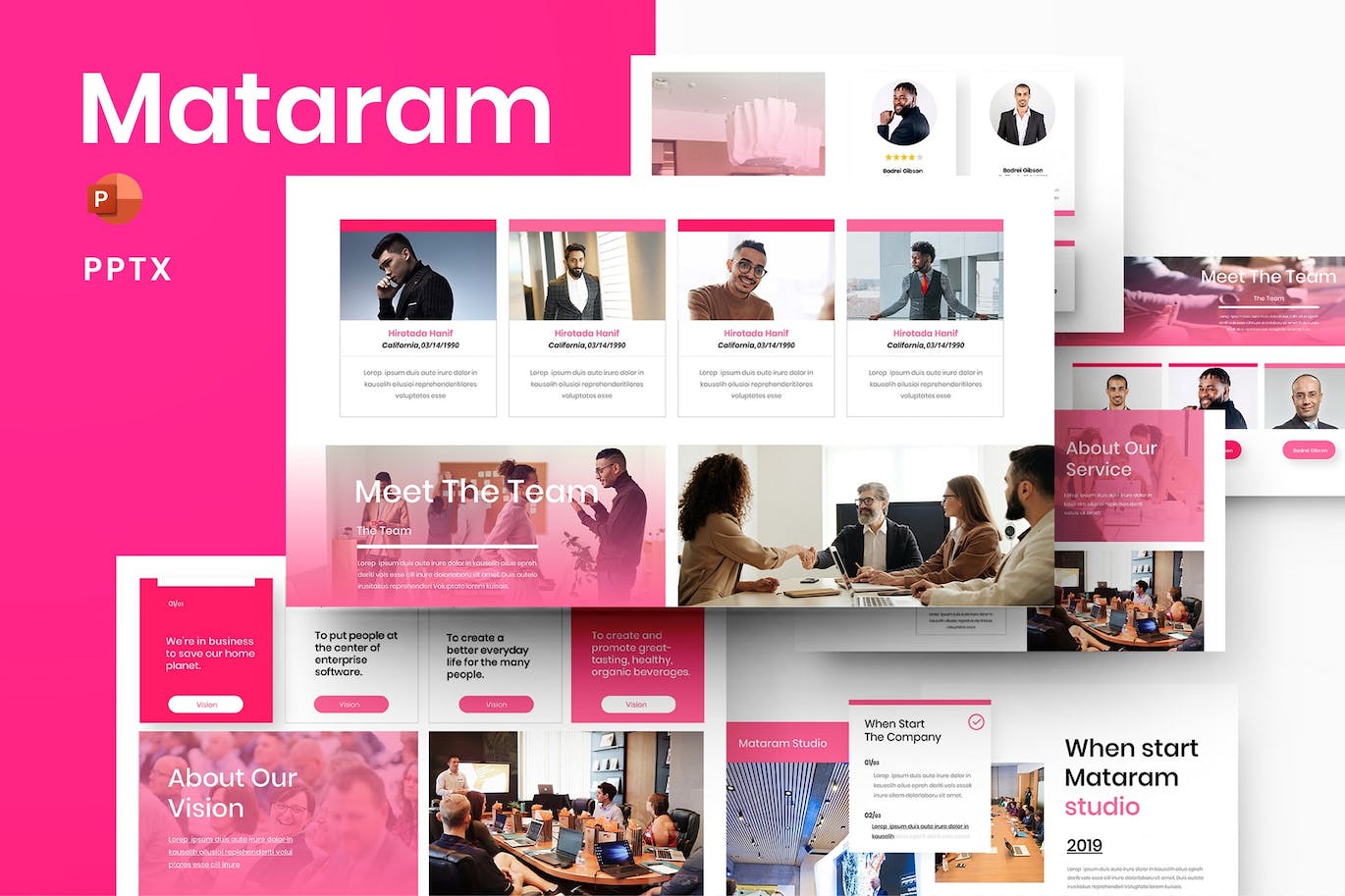 企业路演推广演示PPT模板 Mataram – Business PowerPoint Template 幻灯图表 sucaiwan.com