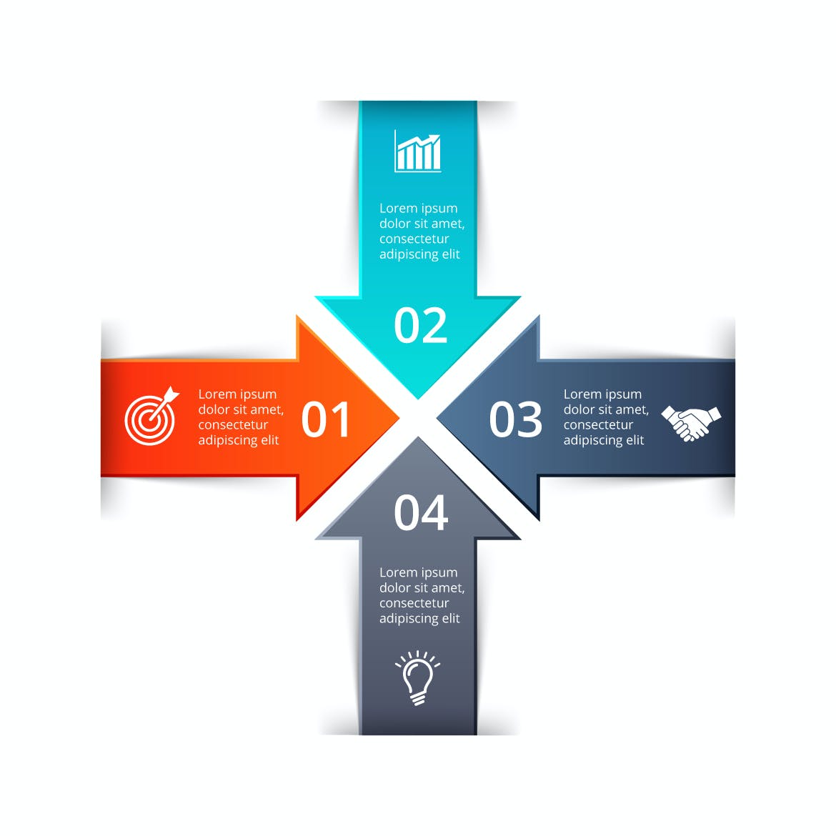 箭头数据信息图表模板 Arrows Infographics Templates 幻灯图表 sucaiwan.com