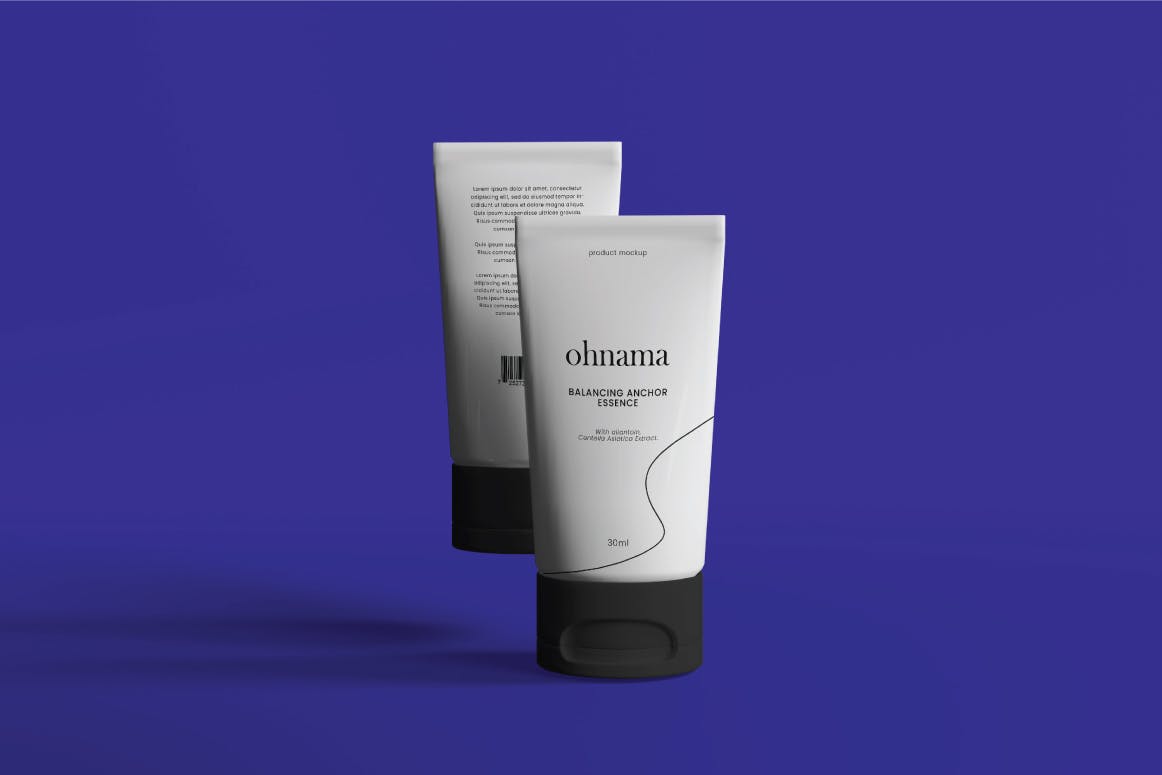 软管护肤品包装设计样机 Skincare Tube Mockup 样机素材 sucaiwan.com