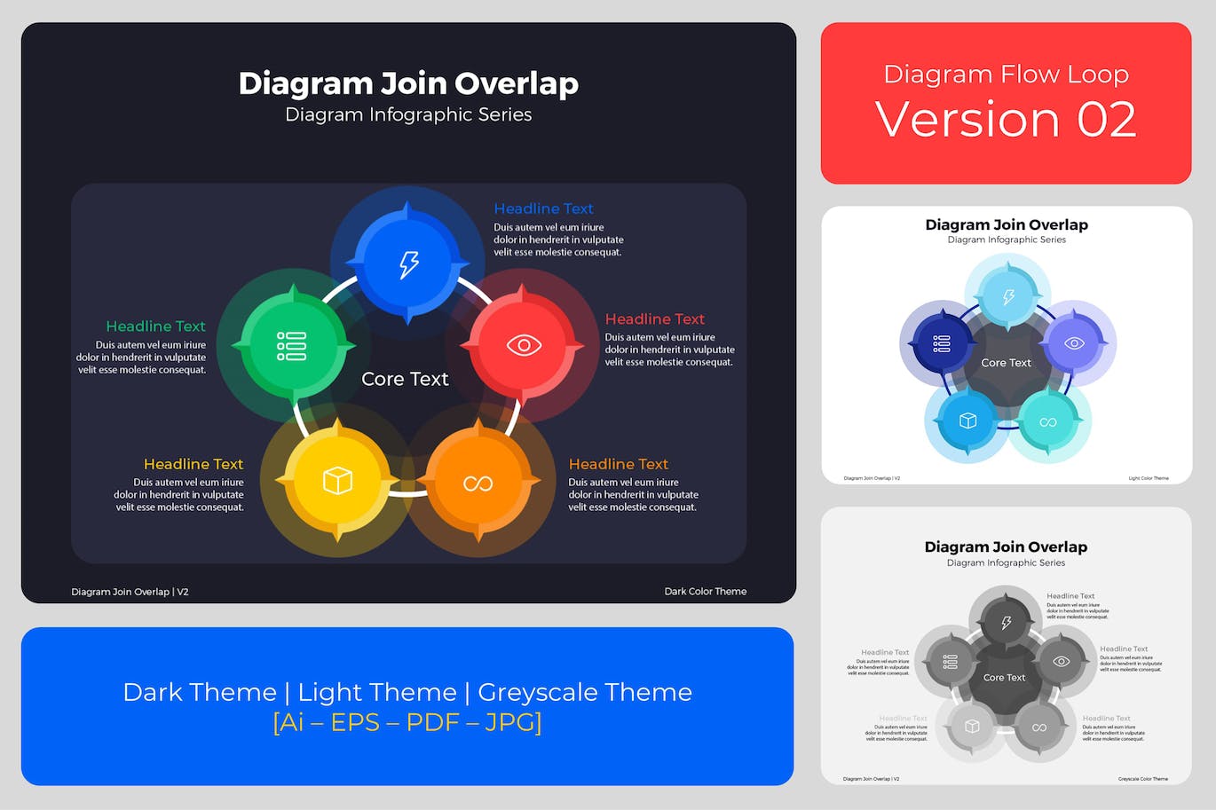 连接重叠图表矢量素材v2 Diagram Join Overlap V2 图片素材 sucaiwan.com
