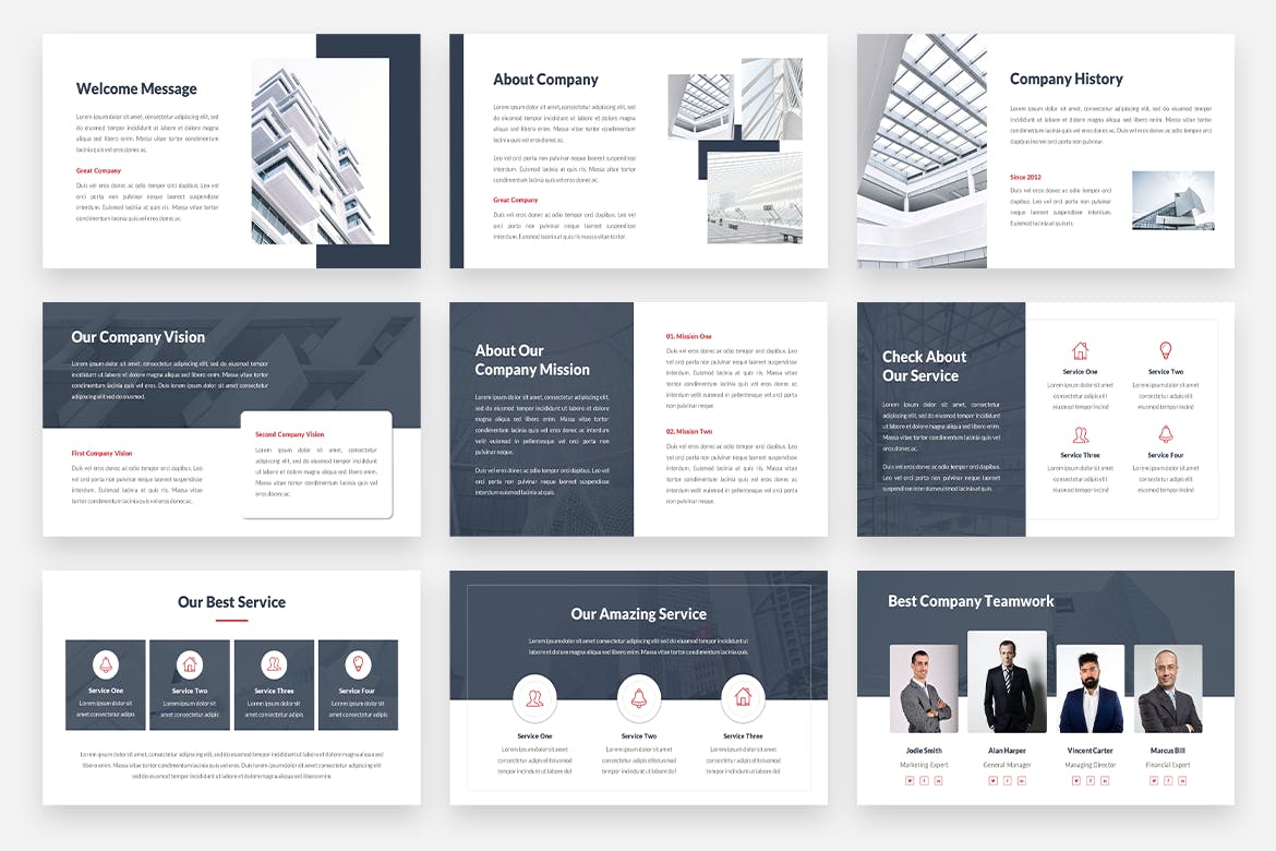 公司/企业介绍PPT幻灯片模板素材 Agency – Business PowerPoint Template 幻灯图表 sucaiwan.com