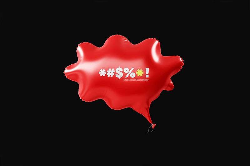 气泡气球设计展示样机PSD模板 样机素材 sucaiwan.com