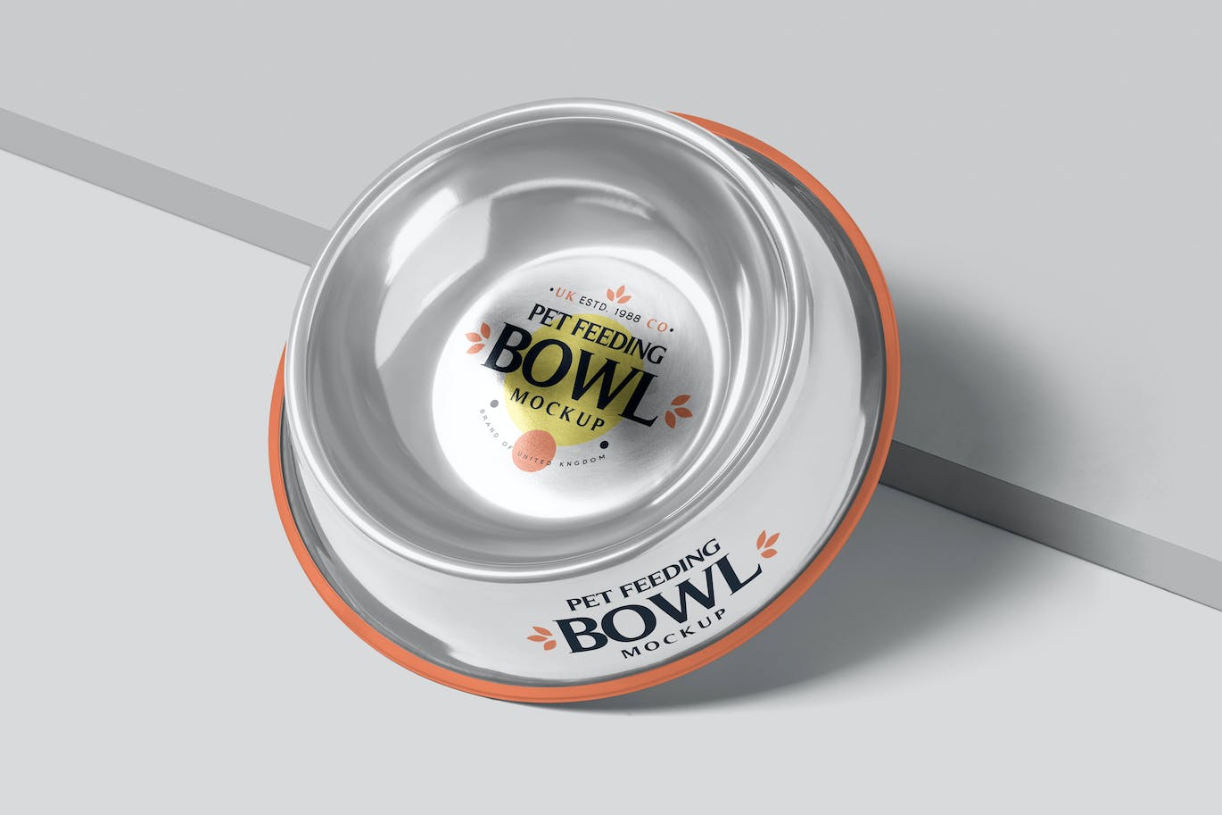 不锈钢宠物狗碗设计样机 Steel Dog Bowl Mockups 样机素材 sucaiwan.com