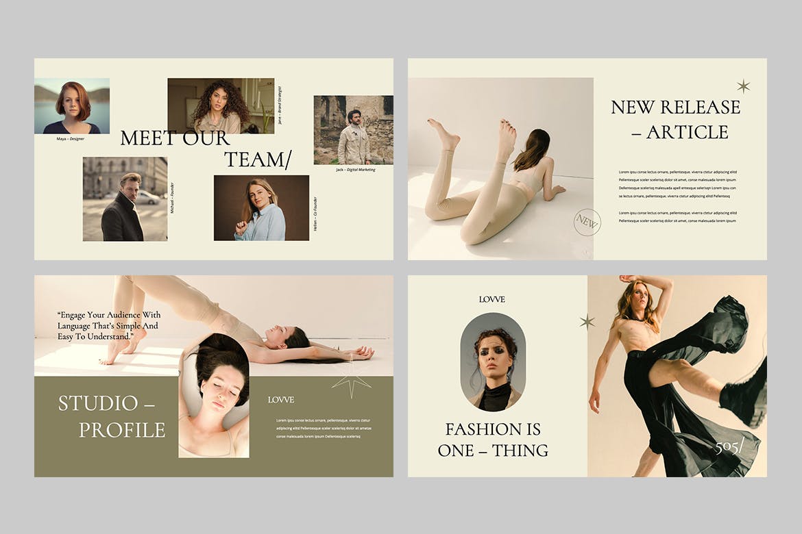 美学优雅PPT演示幻灯片模板 LOWWE – Aesthetic Elegant Powerpoint 幻灯图表 sucaiwan.com