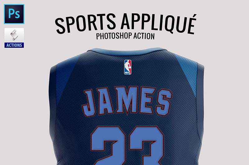 球衣号码刺绣效果PS动作 插件预设 sucaiwan.com