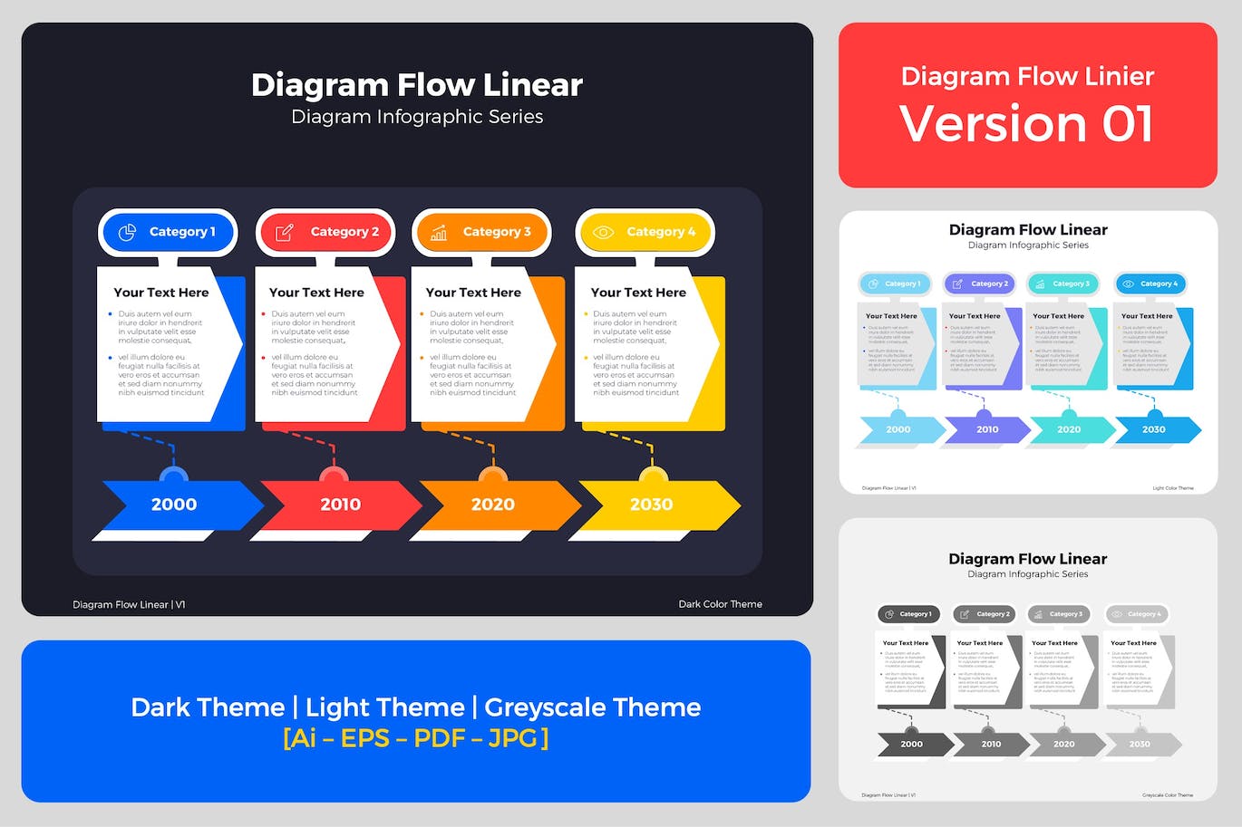 线条流程图表矢量素材v1 Diagram Flow Linear V1 APP UI sucaiwan.com