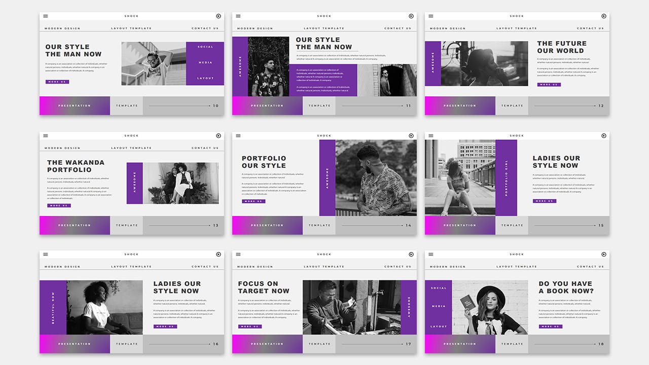 时尚模特摄影幻灯片演示PPT模板 Shock – Business Presentation PowerPoint Template 幻灯图表 第4张-素材湾丨精选海外优质设计素材资源 时尚模特摄影幻灯片演示PPT模板 Shock – Business Presentation PowerPoint Template 幻灯图表 sucaiwan.com