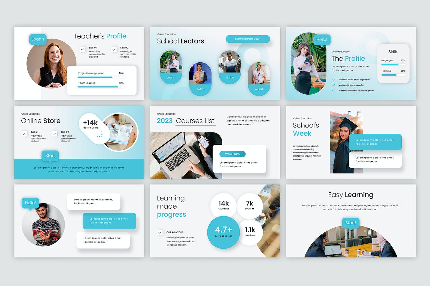 在线教育学校PowerPoint演示文稿模板 Online School – Educational Powerpoint 幻灯图表 第4张-素材湾丨精选海外优质设计素材资源 在线教育学校PowerPoint演示文稿模板 Online School – Educational Powerpoint 幻灯图表 sucaiwan.com