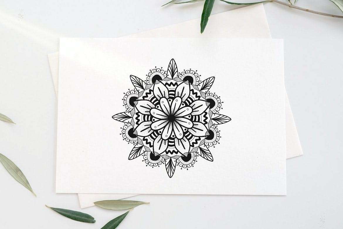 12个曼陀罗花纹图案Procreate笔刷 笔刷资源 sucaiwan.com